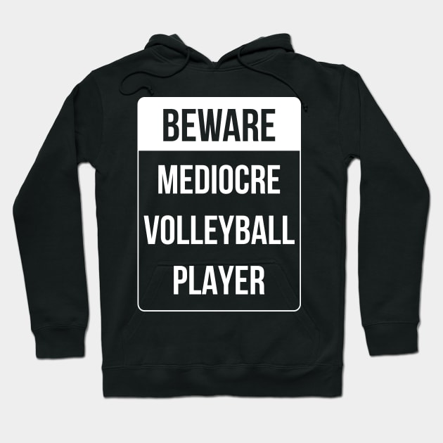 Beware Mediocre Volleyball Player Funny Ironic Gift Hoodie by Dr_Squirrel